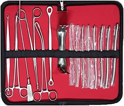 TRUBIOLOGY Premium Quality Dnc Set, D&C Instruments Kit (Set of 15 Pcs)