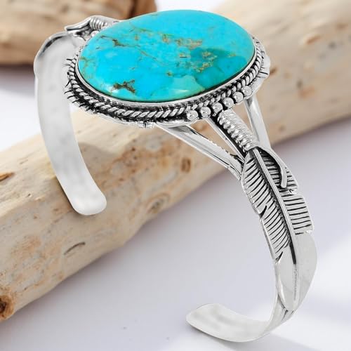 Turquoise Network Sterling Silver 925 Bracelet with Genuine Gemstones3