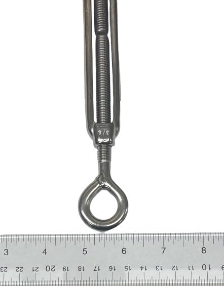 US Stainless Acero Inoxidable 316 Tensor con Gancho y Ojal 3/8" Grado Marino miniatura 5