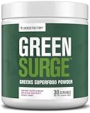 GREEN SURGE Green Superfood Powder Supplement - Premium Greens Drink w/ Spirulina, Wheat & Barley Grass, & More Organic Greens - Probiotics & Digestive Enzymes - 30 Servings, Mixed Berry