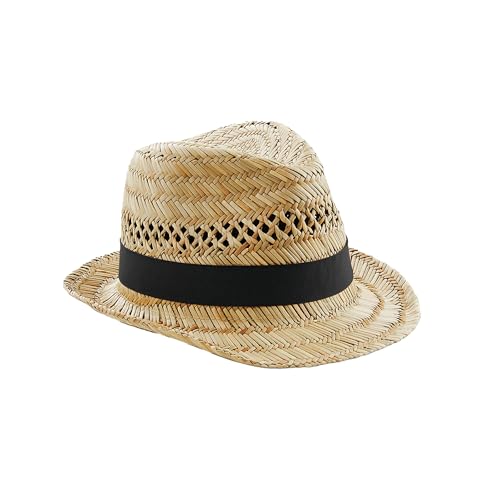 Beechfield Straw Summer Trilby - Natural L/XL