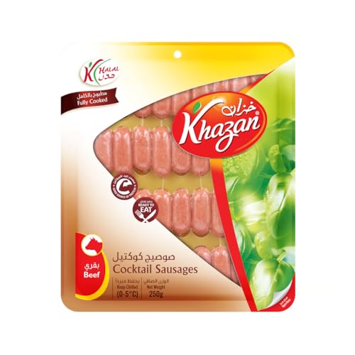 Khazan Frozen Smoked Beef Cocktail Sausages 250Gm