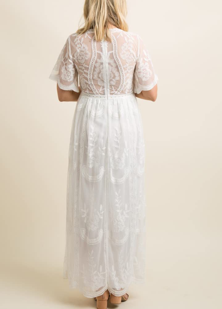 Robe Enceinte Maternité Longue Robe de Soirée Mariage Grossesse Femme Élégant col en V Robe Grossesse de Photographie Longue pour Photo Soirée Mariage