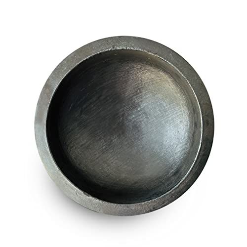 Image of Kichera Deep Burned Clay Pots for Cooking and Serving - Mud Pot Handcrafted Black Pottery Handi /Kadai Combo 1L, 2L & 3L | Pre-Seasoned Unglazed | Mitti Bartan for Rice, Biryani, Curry (Black, 6L)