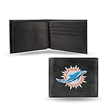NFL Miami Dolphins Embroidered Genuine Leather Billfold Wallet