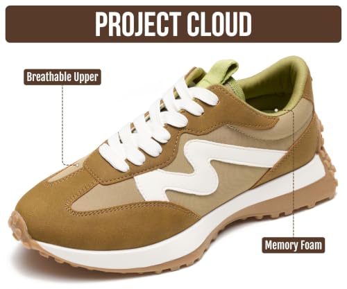 Image of Project Cloud Trendy Fashion Sneakers for Women 2026 - Memory Foam and Non-Slip Comfortable Casual Ladies Shoes for Womens Fashion Sneakers - Lightweight Lace-up Shoes (Lecco)
