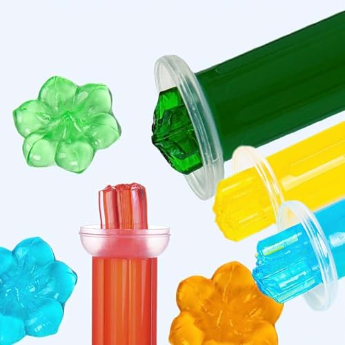 Image of Khedu Fab Toilet Cleaning Gel Flower Stamp Bathroom Cleaner - Toilet Fresheners Air Fresher For Remove Bad Odor - Long-Lasting Refills Gel Stamp Injection - [Pack of 1] (Multicolor)