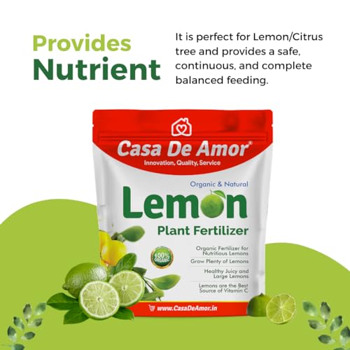 Image of Casa De Amor Lemon Plant Organic Fertilizer for Citrus and Lemon Tree Growth and Fruit Yield | Indoor & Outdoor Gardening | 5 kg