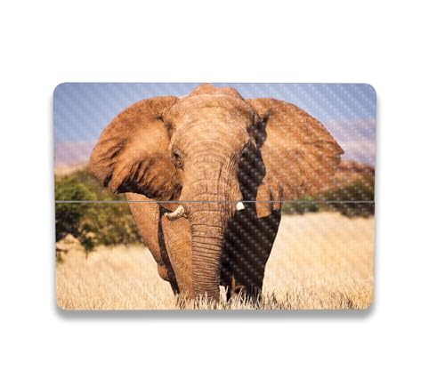 Image of MightySkins Carbon Fiber Skin Compatible with Microsoft Surface Laptop Studio 2 (2023) Full Wrap Kit - Elephant | Protective, Durable Textured Carbon Fiber Finish | Easy to Apply | Made in The USA