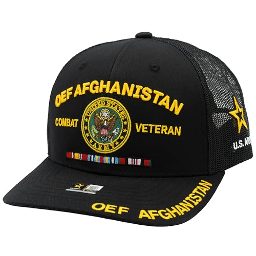 Image of Operation Enduring Freedom OEF Afghanistan Veteran Hat for Men Official Licensed US Army Combat Veterans Cap