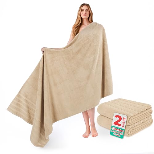 Image of American Soft Linen 100% Cotton Luxury Turkish Towels, 2PC 35x70 Bath Sheet | Soft Absorbent Quick Dry OEKO Tex Standard 100 Certificated Durable Machine Washable Breathable Premium Hotel Quality
