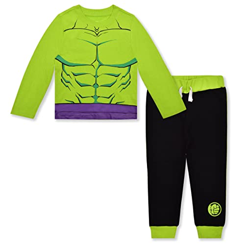 Image of Marvel Avengers Boys Long Sleeve Shirt and Pants Set for Toddlers and Big Kids