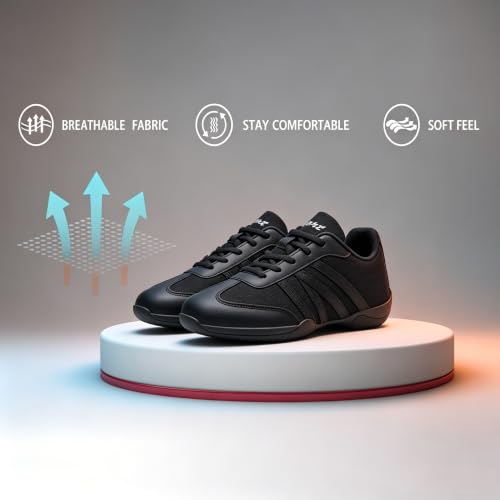 Image of White Cheer Shoes for Girls Womens Cheer Shoes Youth Girls Cheerleading Shoes Competition Gear Dance Tennis Sports Training Athletic Comfortable Flats Breathable Soft Kids Cheer Sneakers