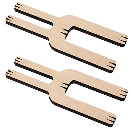 EXCEART 2Pcs Pom Pom Maker Wooden Fluff Ball Waver Needle for DIY Wool Yarn Knitting Craft Project