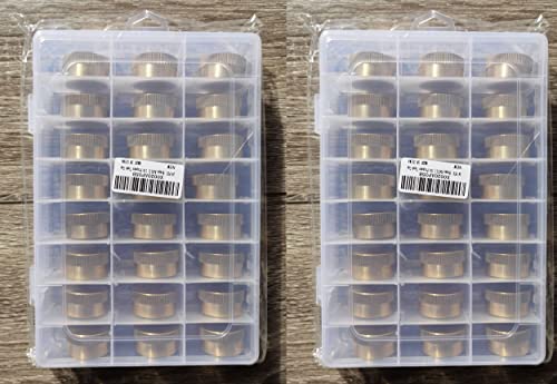 Image of YOUHO 48pcs Brass Refill Cap 1 LB Propane Bottle Gas Tank Sealed Protect Cap