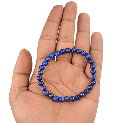 Image of Reiki Crystal Products Certified Natural Crystal Stone Bracelet 6 mm Round Beads for Men and Women | Premium Gemstone Jewellery Collection | Reiki Charged | Multiple Stone Variants Available