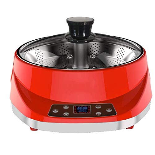 Integrierter elektrischer Heiß-, Reiskocher und Dampfgarer, dreistufige Einstellung, 5 Liter mit Touchscreen-Design (Farbe: Rot)