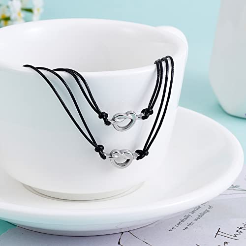 Image of Ornaland 2 /3 /4 /5 Pcs Friendship Bracelet Best Friend Bracelets Bff Matching Heart Bracelet Braided Bracelet Best Friend Friendship Gifts for Women Friends Girls Teen