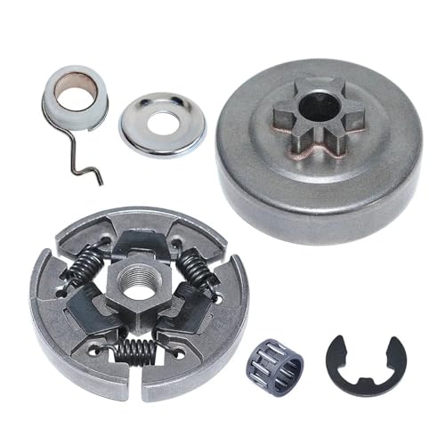 6歯クラッチドラムスプロケットキット 021 023 025 MS180 MS210 MS230 MS250 チェーンソー 1123 160 2001 ウォームギア Eクリップ付き