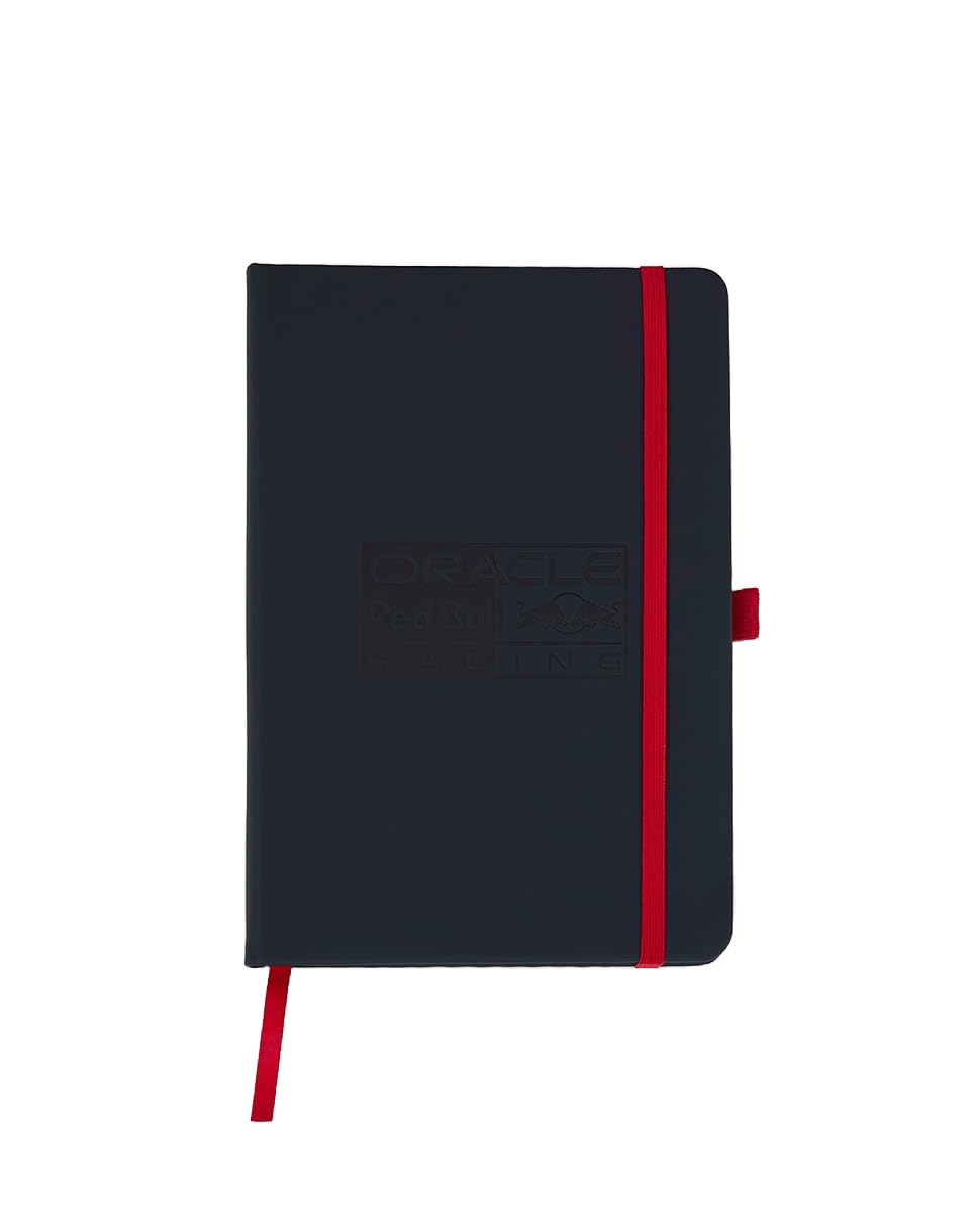 Red Bull Racing F1 Team Notebook with Elastic Band, Navy Blue and Red