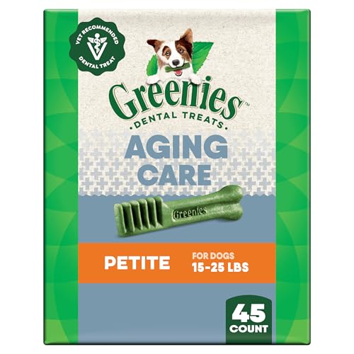 Greenies Veterinarian-Recommended Aging Care Adult Natural Dental Dog Treats Regular Size, 27 oz. Pack, 27 Count