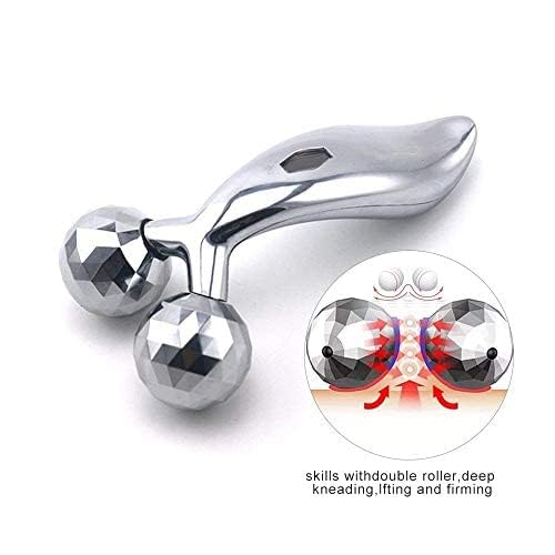 NEUGENZ 3D Manual Roller Massager Body Massager 360 Rotate Roller Face Body Massager Skin Lifting Wrinkle Remover & Facial Massage Relaxation & Skin Tightening Tool UniSex (Silver), Non Electric 6 41g+zn3jIpL