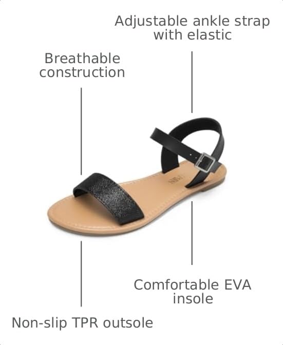 Image of DREAM PAIRS Women's Flat Sandals