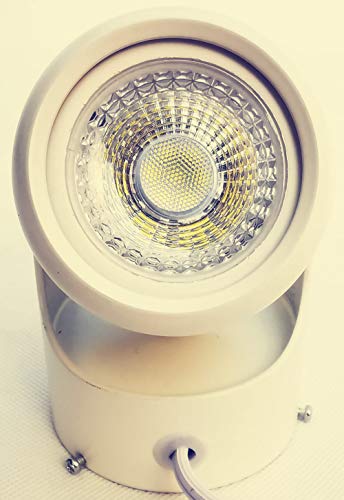 Image of Vintage Industrial Loft Rustic Adjustable Flood Light Modern Spot Lighting /Floor Lamps Lights /Night Spotlight 3W LED Single Spotting GU10 No Bulbs, 6ft Cable in US Plug with Foot Pedal, White
