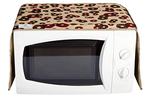 Image of Homestrap Printed Microwave Oven top cover for 20 litre- Beige