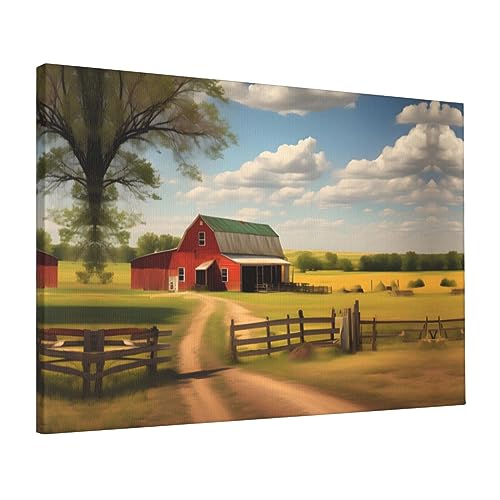 Peinture décorative Bhcase Ranch View extensible solide en coton