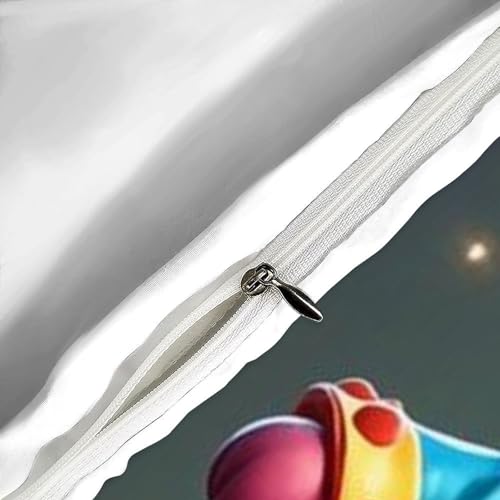 Housse de couette single chat jaune microfibre literie douce pour lit enfant 3D - 6