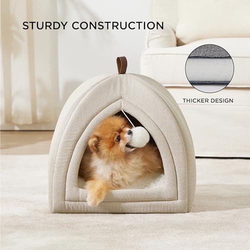 image for Bedsure Cat Beds for Indoor - 2 in 1 Cat Cave House Tent for Kittens a