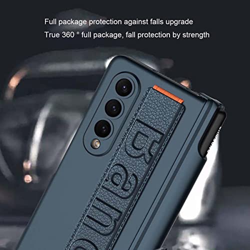 para Galaxy Z Fold 4 Case com caixa de caneta,Caso de negócios de proteção de dobradiças magnéticas
