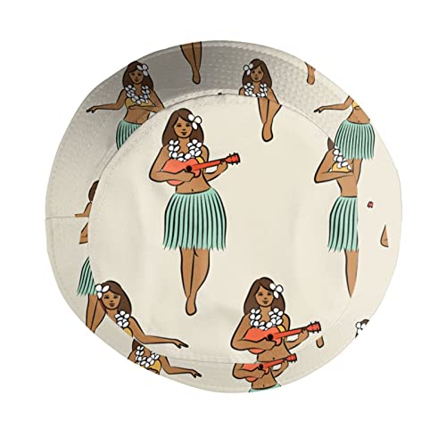 Hawaiian Hula Girl Bucket Hat Fisherman Hats Tropical Hawaii Packable Outdoor Summer Accessories Fashion Sun Cap For Men Women Teens #TOP3