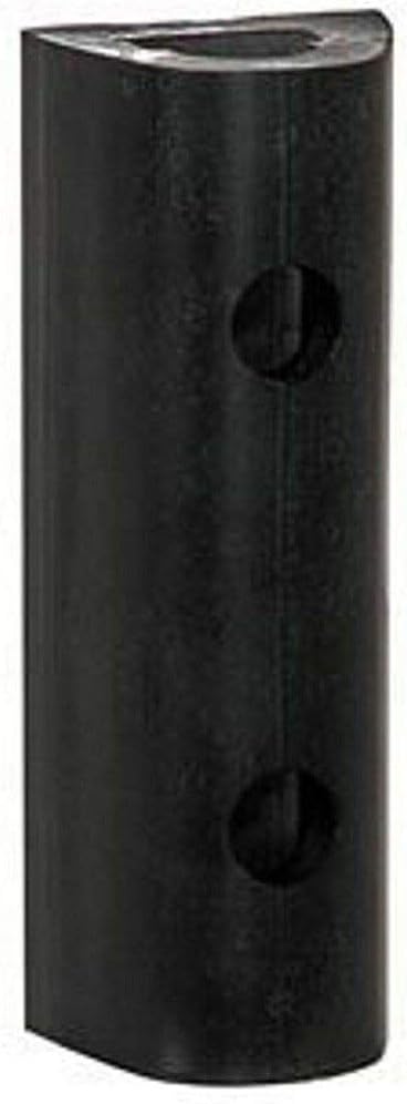 Buyers Products D412 Extruded Rubber D Shaped Bumper, Heavy Duty 2 Hole, Size 4x4x12, High Impact Resistance, Pre Drilled 8-1/8 in CTC for Trucks, Trailers, Vans, and Loading Docks