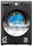 Fully-automatic front load washing machine with Steam Technology and In-Built Heater Capacity - 8 Kg: Suitable for 5-6 members, Dimensions : 60D x 64W x 85H Energy Rating 5 Star: Best in class efficiency | Energy consumption – 0.0627* KWh/kg/cycle ...