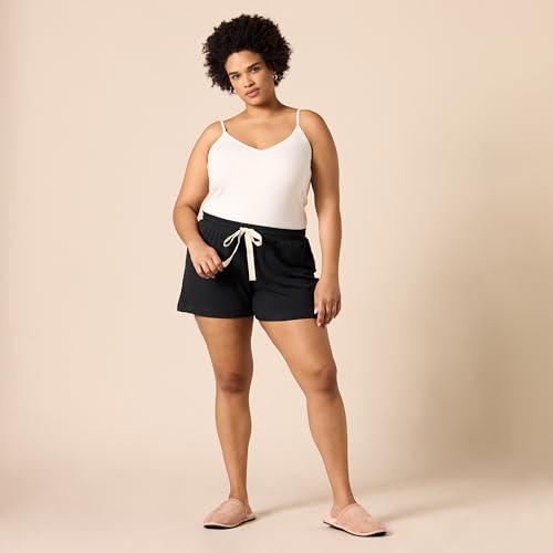 Image of Amazon Essentials Women's Lightweight Breathable Lounge Terry Pajama Shorts with Elastic Waist, Drawstring