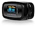 AccuMed CMS-50D1 Fingertip Pulse Oximeter Blood Oxygen Sensor SpO2 for Sports and Aviation. Portable and Lightweight with LED Display, 2 AAA Batteries, Lanyard and Travel Case (Black)