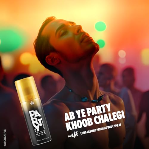 Image of Riya MONK Deodorant | Body Spray for Men | Long-Lasting, Rum-Spicy Oriental Fragrance- 40 ml