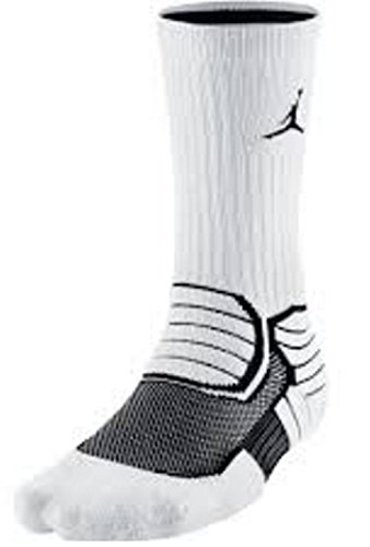 Air Jordan Jumpman Advance Crew Socks (White/Black) Large
