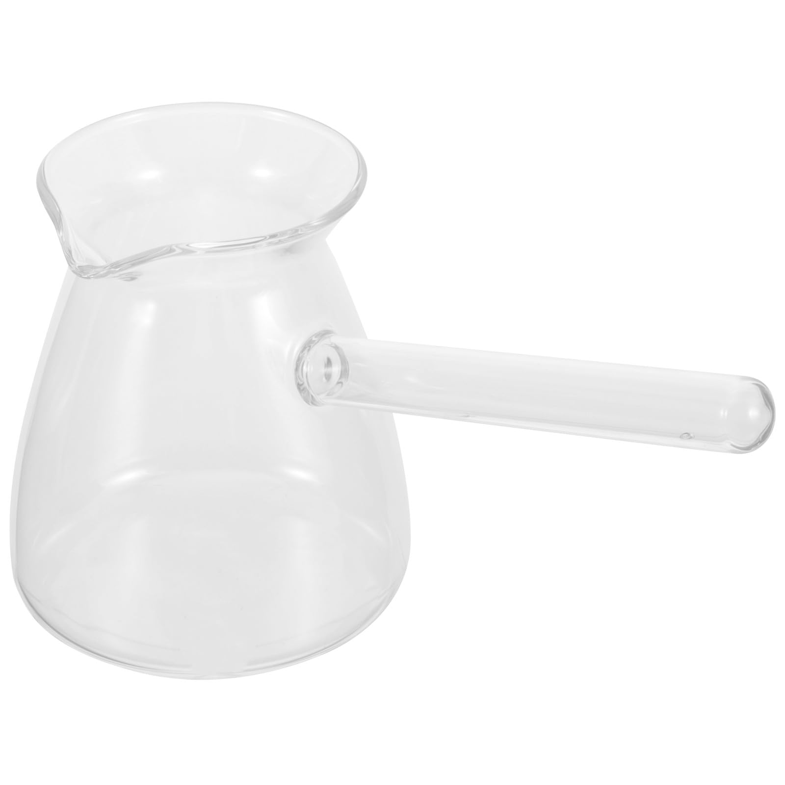 Olla pequeña de vidrio de 450ml para calentar salsas sin quemarlas