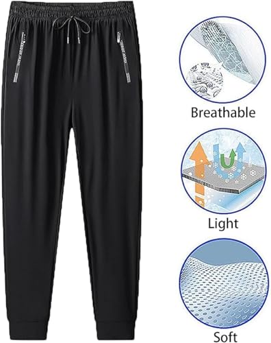 Stretch Ice Silk Breathable Straight Casual Unisex Pants, Unisex Ultra Stretch Quick Drying Pants, Pants with Pockets2