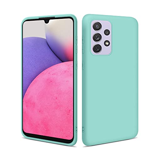Funda HSP para Samsung Galaxy A33 5G [resistente al polvo] Funda de silicona TPU de alta calidad, resistente a los arañazos, antigolpes, protección de la cámara, ajuste perfecto, fina mate, turquesa Cover