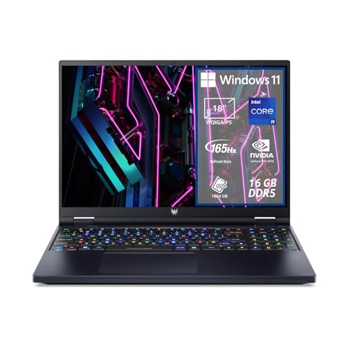 Predator Helios 18 PH18-71-99R3L i9 13900HX 2.2GHz 16GB/1024 18in 227PP/WQXGA FHD(2.0) GF RTX4080 WiFi 6 BT 5.2 W11H64 Clamshell Black