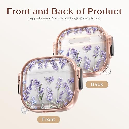 Image of Maxjoy for AirPods 4 Case, Clear AirPod 4th Generation Case Protective Soft Cute AirPod 4 Cover for Women Girly with Keychain for AirPods 4 Cover 2024,Lavender