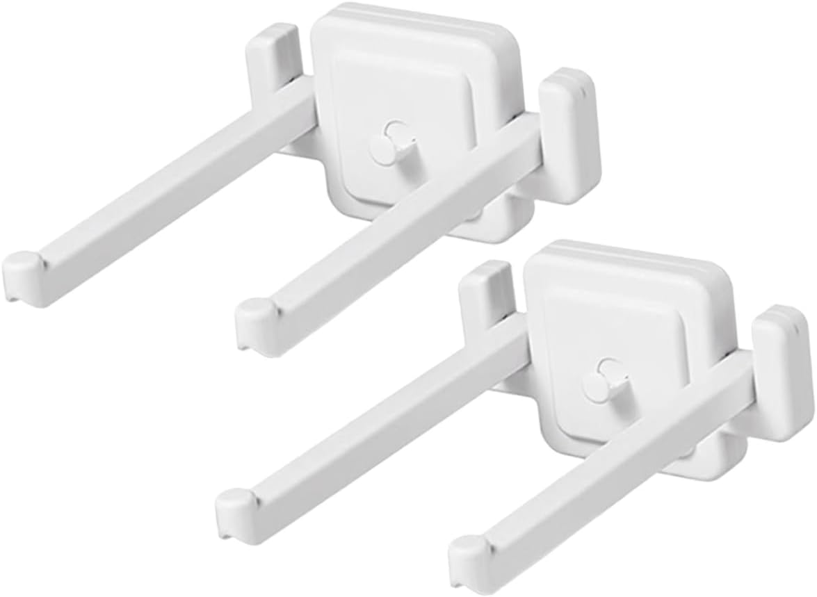 ULTECHNOVO 2pcs Wall Mount Headband Holder Rack Foldable ABS Home Storage