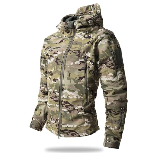 Men's Military Tactical Jackets Camouflage Softshell Fleece Fall Windbreaker Waterproof Outdoor Hooded Rain Coats2