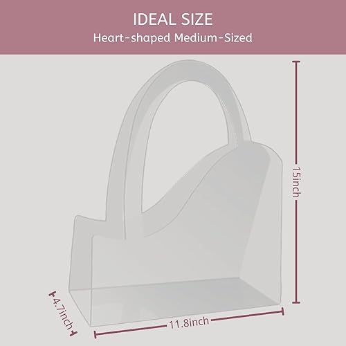 Miniatura 5 de Foxegg 12 bolsas de flores transparentes para ramos, bolsa de regalo floral transparente con asa y cinta, suministros de floristería, embalaje para