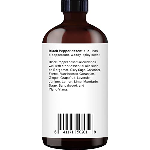 Image of MAJESTIC PURE Black Pepper Essential Oil, Therapeutic Grade, Pure and Natural Premium Quality Oil, 4 Fl Oz