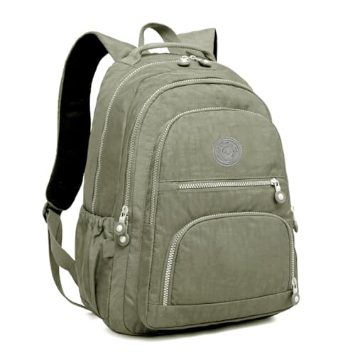Mochila Leve Feminina Escolar Marrom Claro Trabalho Viagem Fashion Mochilas Para Notebook Moderna Menina Impermeável Bege
